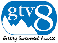 The official logo for Greeley's GTV8 channel dedicated to government access and information sharing.