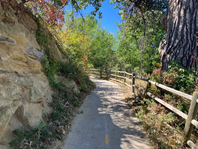 Poudre River Trail along the “Narrows” section of the trail.