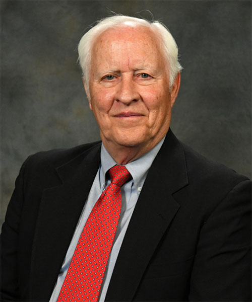 A formal portrait showcasing professional attire with a suit jacket and patterned tie.