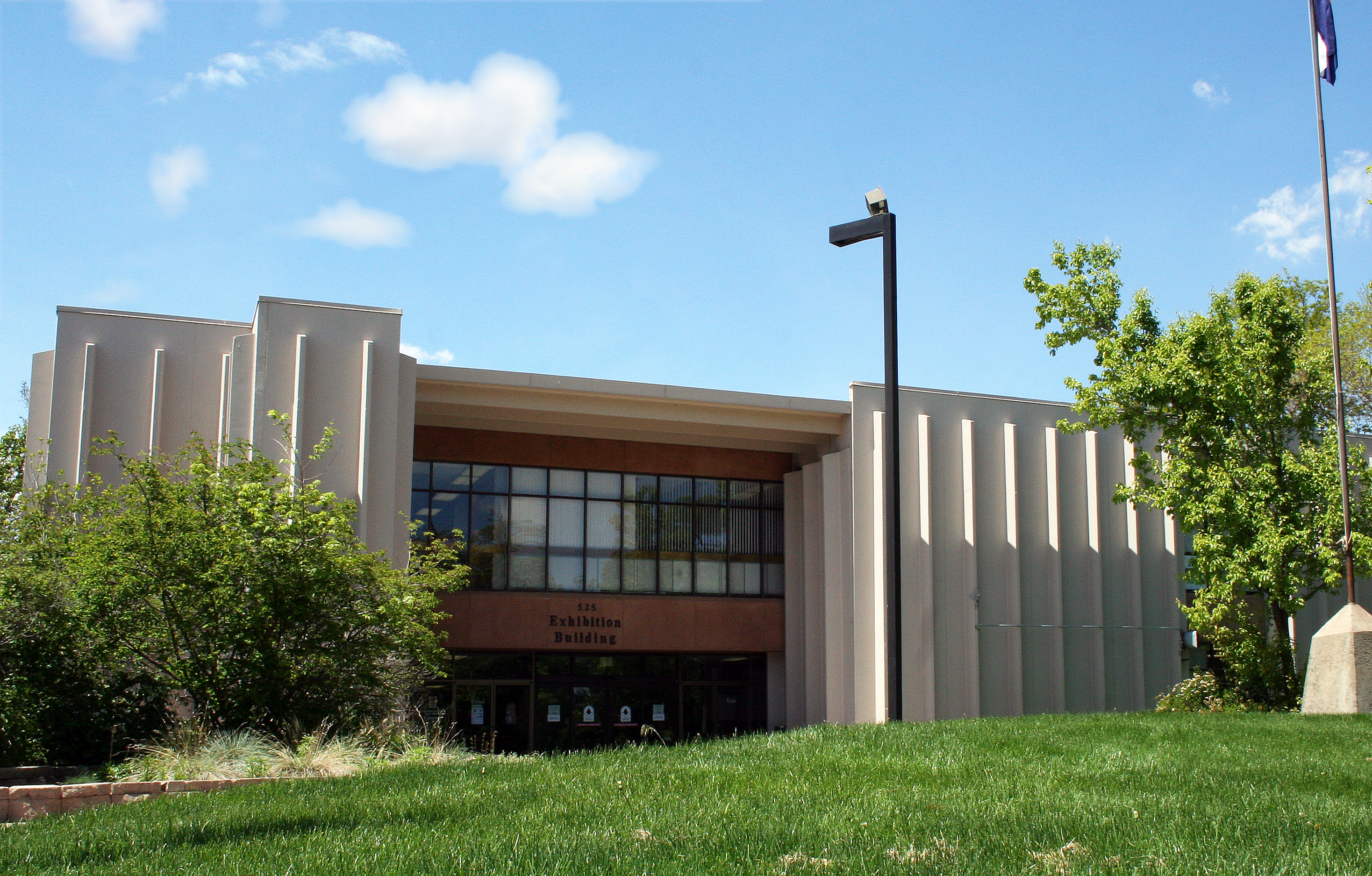 525 Exhibition Building exterior on a sunny day