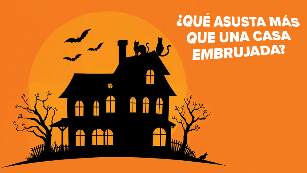 Haunted House graphic changes to a black cat