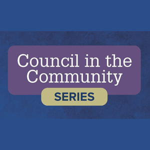 Logo for the Council in the Community meeting series