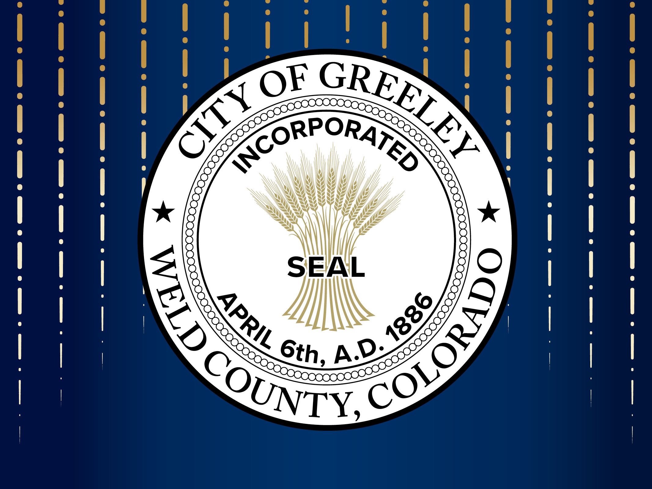Greeley's 2026 State of the City promotion with the official incorporated seal 
