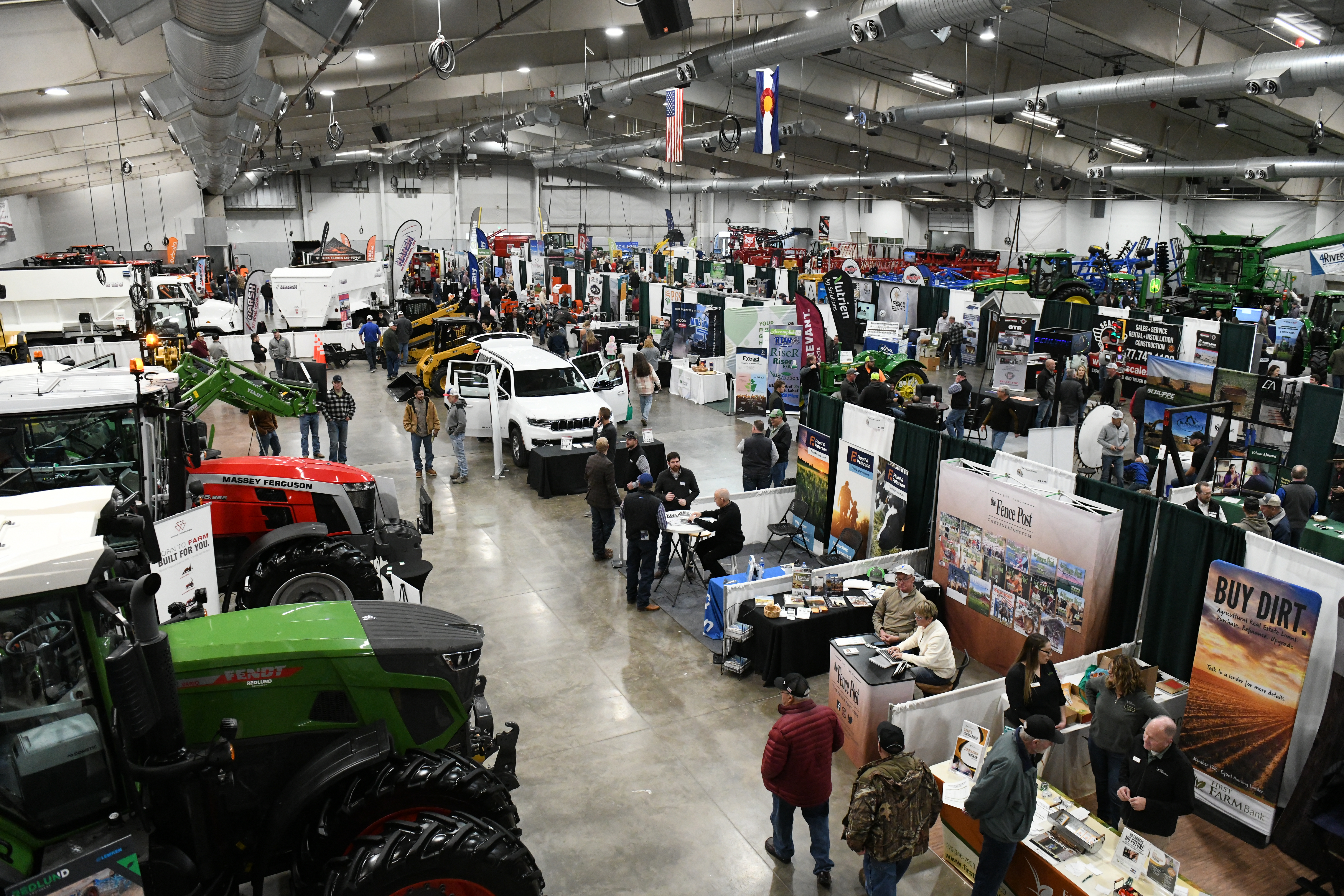 Island Grove Event Center floor during a farming tradeshow