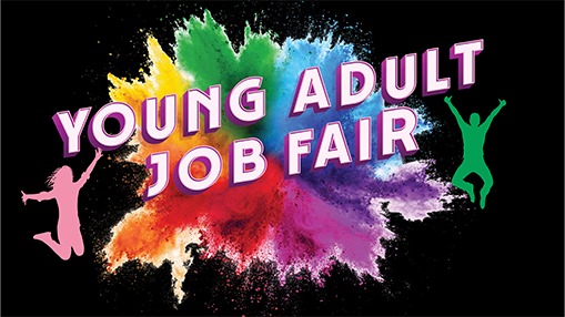 Marketing banner for the young adult job fair in Greeley