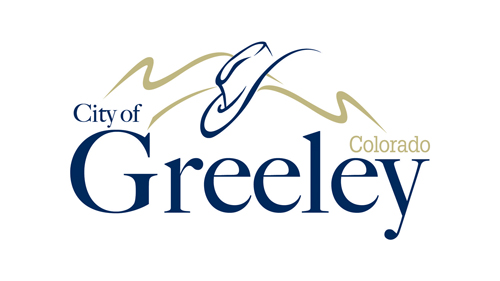 Official logo representing the City of Greeley, Colorado with text and decorative elements.