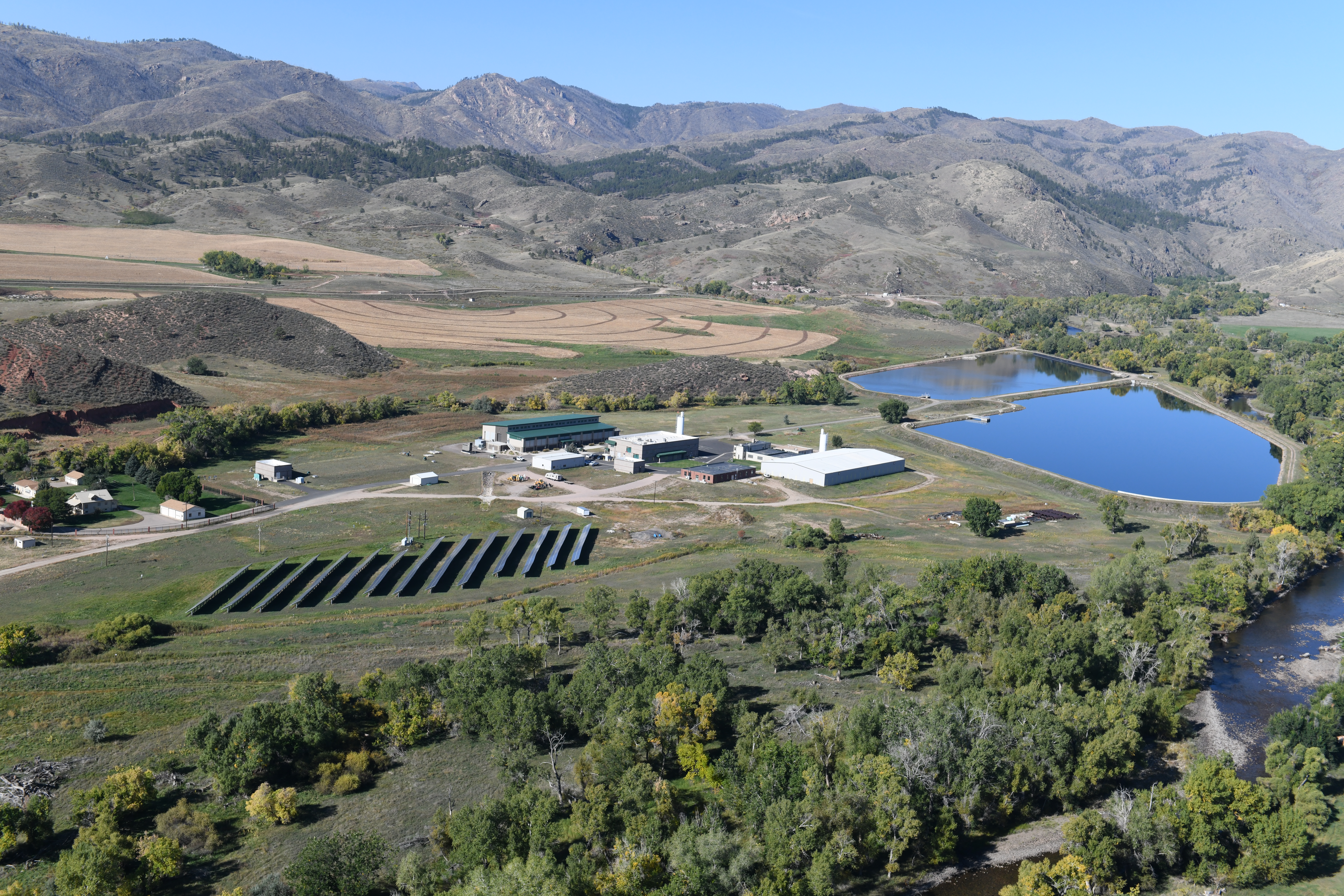 Ariel photo of Bellevue water treatment plant