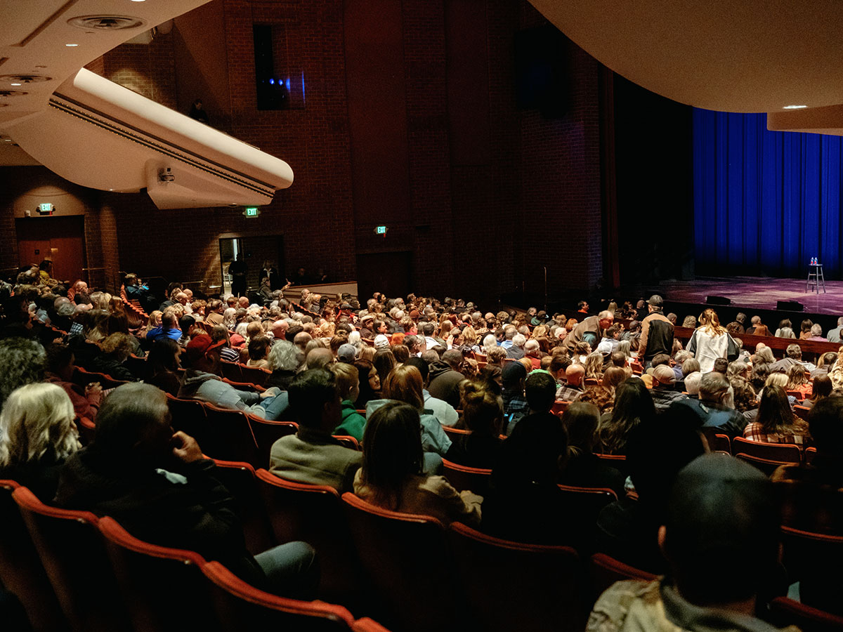 Audience seated in Monfort Concert Hall of the Union Colony Civic Center