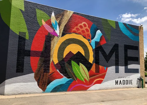 HOME mural in downtown Greeley by Armando Silva